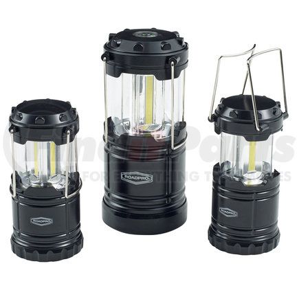 171189 by ROADPRO - Collapsible COB Camping Lantern, 3-Pieces (1 360 Lumen Lantern and 2 160 Lumen Lantern)