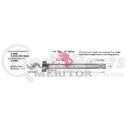 R607263 by MERITOR - CAMSHAFT/LH