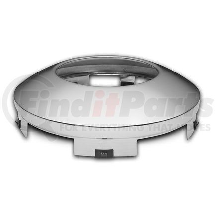 205H-1 by ROADMASTER - Chrome front hub cap with 6 multi-notch cutout, 3/4" lip & 4-3/4" meter hole. Fits 4, 5 and 6 notch hubs, for aluminum wheels 8-23/32"