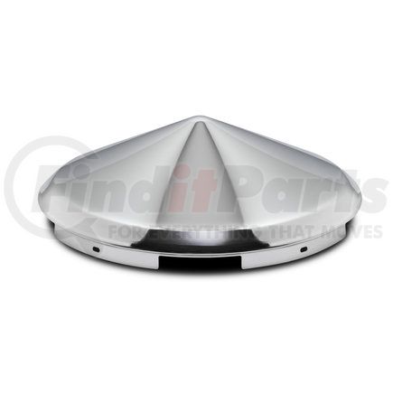 208S-2 by ROADMASTER - Pointed stainless steel front hub cap with 6 multi-notch cutout & 3/8" lip. Fits 4, 5 and 6 notch hubs, for steel wheels 8-23/32"