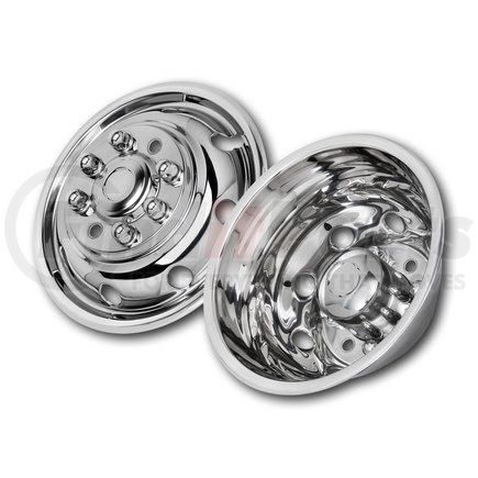 238ES-OL by ROADMASTER - Fits Ford E-350 & E450, 2WD-4WD, 8 lug; 8 hand hole, over the lug complete front/rear stainless steel simulator set. 1999-2004 coarse threads / 2004