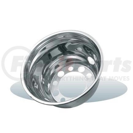 263S-1 by ROADMASTER - 10 lug; 2 hand hole; 1-1/2" budd nut; or 33mm hub piloted, stainless steel insert only 24.5" x 8.25"