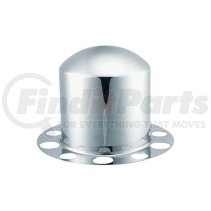 345S-354S by ROADMASTER - Stainless steel 2 piece rear axle cover with with beauty ring. Fits: 10 Lug, 33mm; or 38mm nuts. For steel or alunimum wheels (on 38mm applications all lug nuts must be removed for installation) 20"/22.5"/24.5"