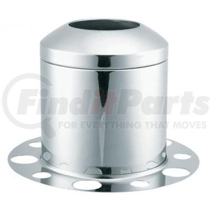 Roadmaster 350-354 Wheel Chrome 3 piece rear axle cover with meter hole, removable cap and beauty ring. Fits: 10 Lug, 33mm
