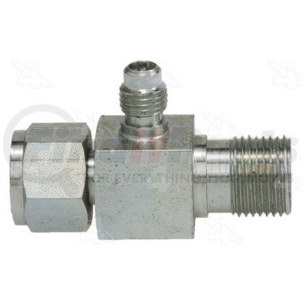 12196 by FOUR SEASONS - Female O-Ring to Male Insert O-Ring with R12 Service Port, Steel, Adapter