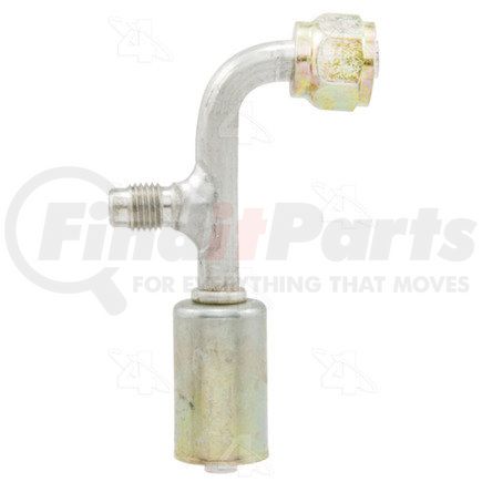 14916 by FOUR SEASONS - 90° Female Standard O-Ring A/C Fitting w/ R12 Service Port