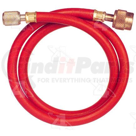 59071 by FOUR SEASONS - 36 in. - Red Manifold Gauge R12 Service Hose w/ Anti-Blow Back