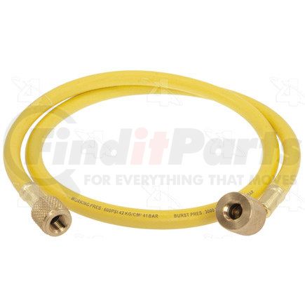 59436 by FOUR SEASONS - 36 in. - Yellow Manifold Gauge R12 Service Hose w/ Anti-Blow Back