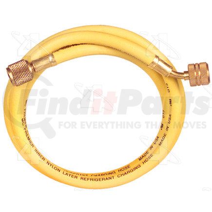 59907 by FOUR SEASONS - 25' - Yellow Manifold Gauge R12 Service Hose w/ Anti Blow Back