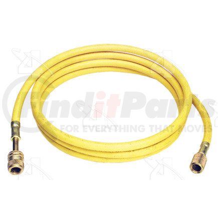 69322 by FOUR SEASONS - 72 in. - Yellow Manifold Gauge R134a Service hose w/ Anti-Blow Back