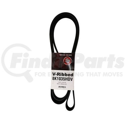 8K1035HDV by POWER PRODUCTS - V-Belt for 1995-2002 International/Navistar, 4700/T444 Diesel, W.P., Fan, Alt. and A.C.