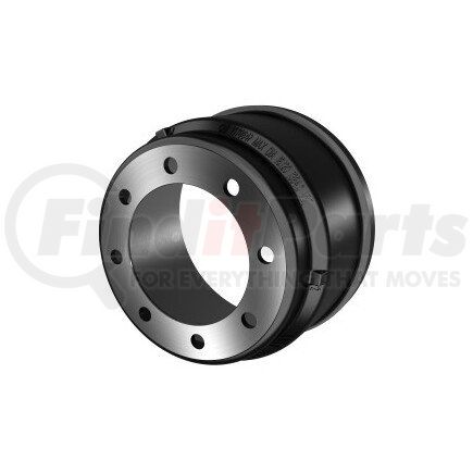 107864 by CONMET - Brake Drum - Front, Full Cast, 15.0 in. dia. x 6.0 in. Width, 8-Bolt Holes