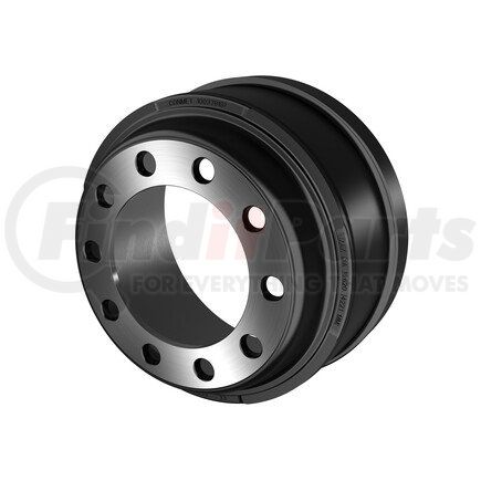 10037819 by CONMET - Brake Drum - Rear, Full Cast, 16.5 in. dia. x 7 in. Width, 10-Bolt Holes