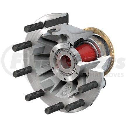 10082206 by CONMET - Drum Brake and Hub Assembly - 5.06 Offset, 6,600 lbs. Rating, Aluminum Hub, 2.47 in. Stud, Steel Wheels