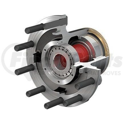 10082214 by CONMET - Drum Brake and Hub Assembly - 4.29 Offset, 12,500 lbs. Rating, Iron Hub, 2.76 in. Stud, Steel Wheels