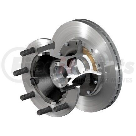 10082920 by CONMET - Disc Brake Rotor and Hub Assembly - Front, Flat Rotor, Iron Hub, 2.01 in. Stud, Steel Wheels