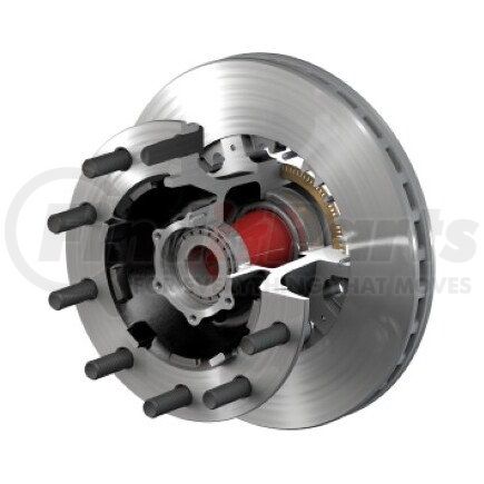 10083210 by CONMET - Disc Brake Rotor and Hub Assembly - Front, Splined Rotor, Iron Hub, 2.26 in. Stud, Steel Wheels