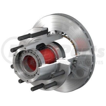 10083398 by CONMET - Disc Brake Rotor and Hub Assembly - Splined Rotor, Aluminum Hub, 3.44 in. Stud, Aluminum Wheels