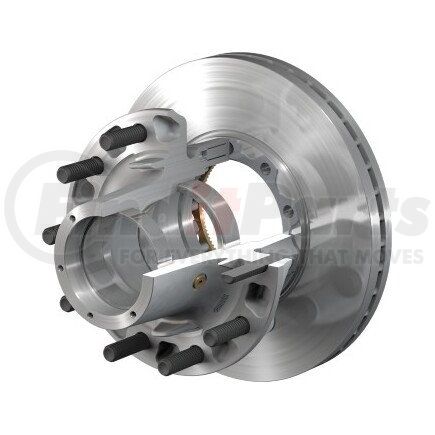 10083505 by CONMET - Disc Brake Rotor and Hub Assembly - Flat Rotor, Aluminum Hub, 2.56 in. Stud, Steel Wheels