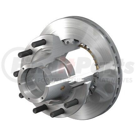 10083510 by CONMET - Disc Brake Rotor and Hub Assembly - Splined Rotor, Aluminum Hub, 3.44 in. Stud, Aluminum Wheels