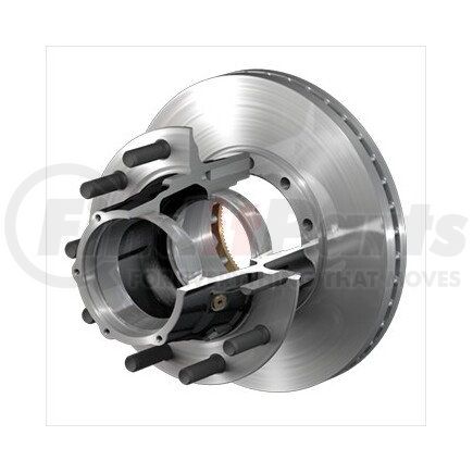 10084554 by CONMET - Disc Brake Rotor and Hub Assembly - Flat Rotor, Iron Hub, 3.41 in. Stud, Aluminum Wheels