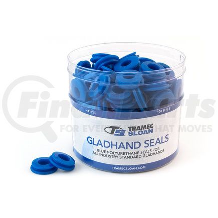 441833 by TRAMEC SLOAN - Gladhand Seal Bucket, 100 Blue Polyurethane Gladhand Seals (441738)