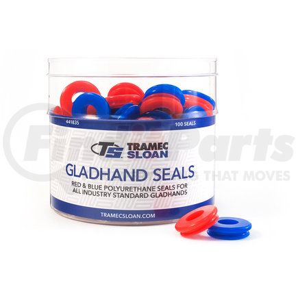 441835 by TRAMEC SLOAN - Gladhand Seal Bucket, 50 Red And 50 Blue Polyurethane Gladhand Seals