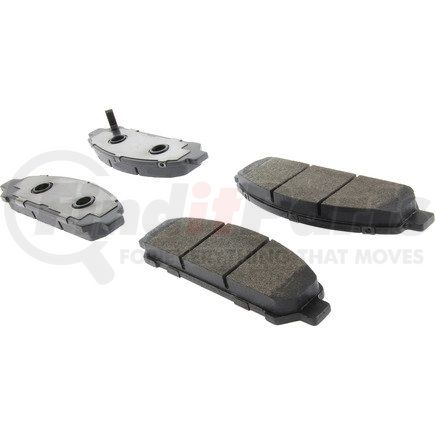 104.14010 by CENTRIC - Posi Quiet Semi-Metallic Brake Pads with Hardware