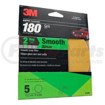31439 by 3M - Stikit™ Gold Disc 31439, 6", P180A, 5 discs/pack