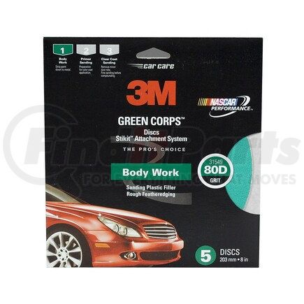 31549 by 3M - Green Corps™ Stikit™ Disc 31549, 8", 80D, 5, discs/pack