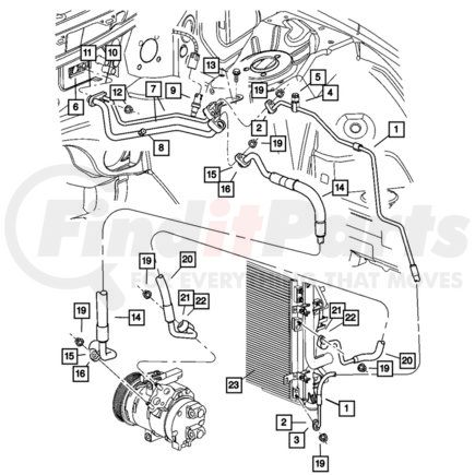 4596889AC by MOPAR - A/C Liquid Line Assembly - For 2005-2010 Dodge and Chrysler