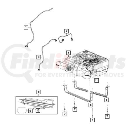 4721841AG by MOPAR - Fuel Tank - For 2013-2020 Dodge/Chrysler/Ram