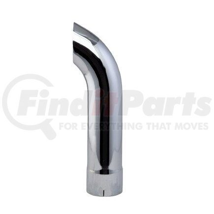 J024758 by DONALDSON - Exhaust Stack Pipe - 32.28 in. Chrome, Curved Style, ID Connection, 1.65 mm. wall thickness