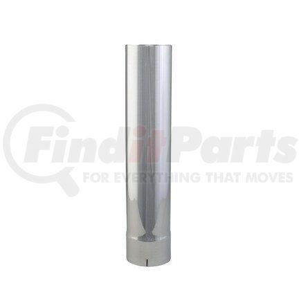 J240024 by DONALDSON - Exhaust Stack Pipe - 24.00 in. Chrome, Straight Style, ID Connection, 1.65 mm. wall thickness