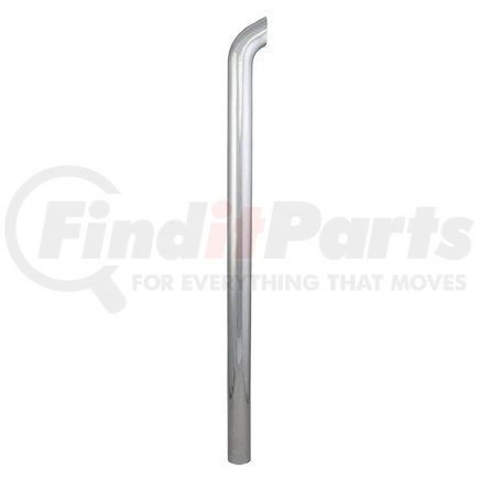 J640005 by DONALDSON - Exhaust Stack Pipe - 72.00 in. Chrome, Curved Style, OD Connection, 1.65 mm. wall thickness