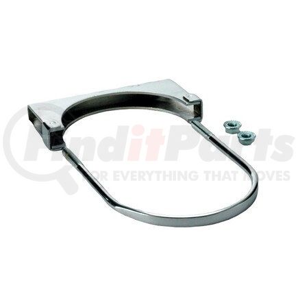 P206610 by DONALDSON - Exhaust Clamp - Chrome, U-Bolt Style