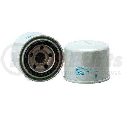 P502009 by DONALDSON - Engine Oil Filter - 2.52 in., Full-Flow Type, Spin-On Style, Cellulose Media Type, with Bypass Valve