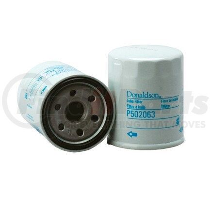 P502063 by DONALDSON - Engine Oil Filter - 3.35 in., Full-Flow Type, Spin-On Style, Cellulose Media Type, with Bypass Valve