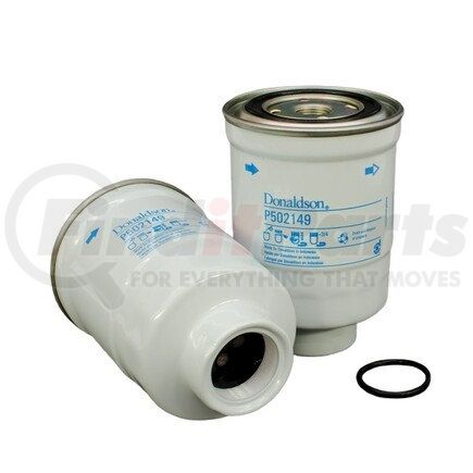 P502149 by DONALDSON - Fuel Water Separator Filter - 5.43 in., Water Separator Type, Spin-On Style, Cellulose Media Type