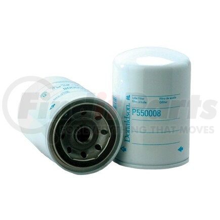 P550008 by DONALDSON - Engine Oil Filter - 5.35 in., Full-Flow Type, Spin-On Style, Cellulose Media Type, with Bypass Valve