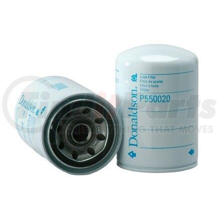 P550020 by DONALDSON - Engine Oil Filter - 5.51 in., Full-Flow Type, Spin-On Style, Cellulose Media Type, with Bypass Valve