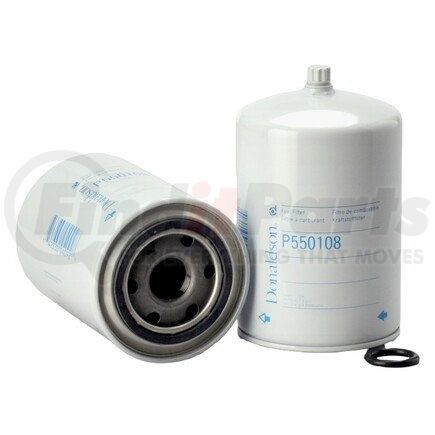 P550108 by DONALDSON - Fuel Water Separator Filter - 6.04 in., Water Separator Type, Spin-On Style