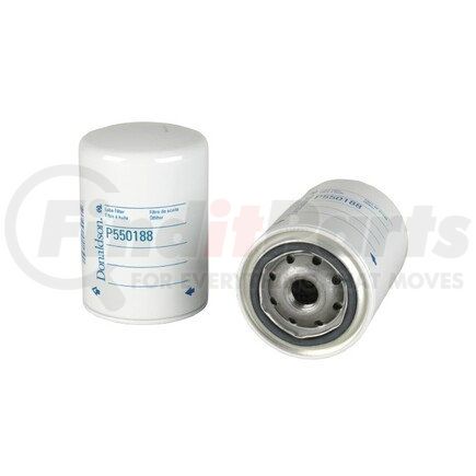 P550188 by DONALDSON - Engine Oil Filter - 5.43 in., Full-Flow Type, Spin-On Style, Cellulose Media Type, with Bypass Valve