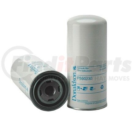 P550230 by DONALDSON - Hydraulic Filter - 8.39 in., Spin-On Style, Cellulose Media Type