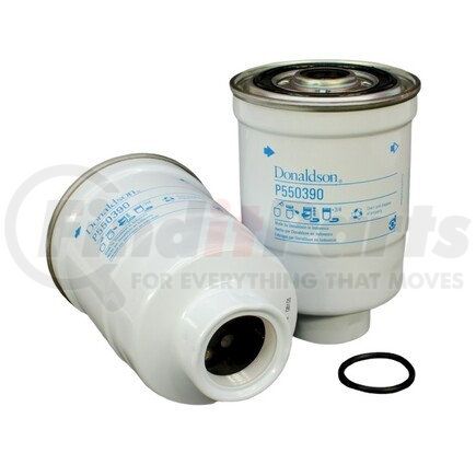 P550390 by DONALDSON - Fuel Water Separator Filter - 5.51 in., Water Separator Type, Spin-On Style, Cellulose Media Type