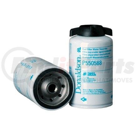 P550588 by DONALDSON - Fuel Water Separator Filter - 5.81 in., Water Separator Type, Spin-On Style, Cellulose Media Type, Not for Marine Applications