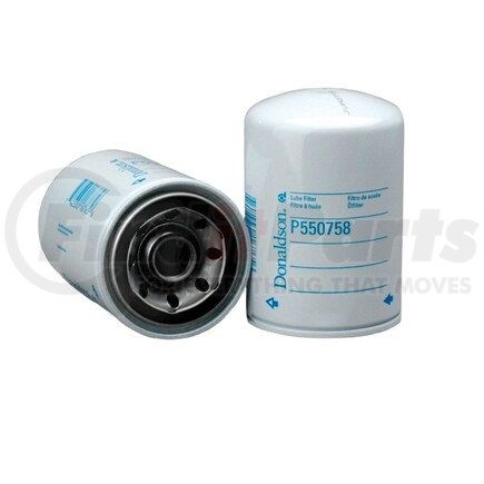 P550758 by DONALDSON - Engine Oil Filter - 5.35 in., Full-Flow Type, Spin-On Style, Cellulose Media Type, with Bypass Valve