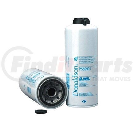 P550901 by DONALDSON - Fuel Water Separator Filter - 9.92 in., Water Separator Type, Spin-On Style, Cellulose Media Type, Not for Marine Applications