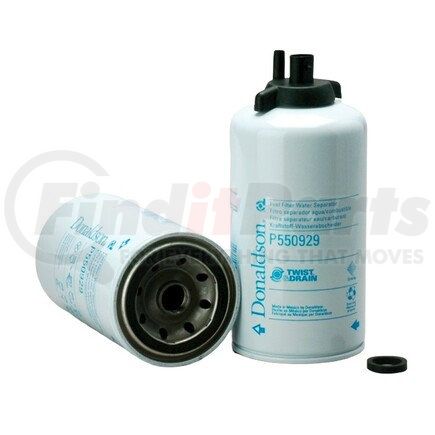 P550929 by DONALDSON - Fuel Water Separator Filter - 8.00 in., Water Separator Type, Spin-On Style, Synteq Media Type, Not for Marine Applications