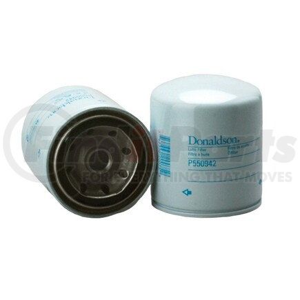 P550942 by DONALDSON - Engine Oil Filter - 4.21 in., Full-Flow Type, Spin-On Style, Cellulose Media Type, with Bypass Valve